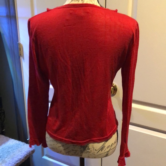 Free people size large lightweight long sleeved V neck sweater/top - Picture 4 of 8